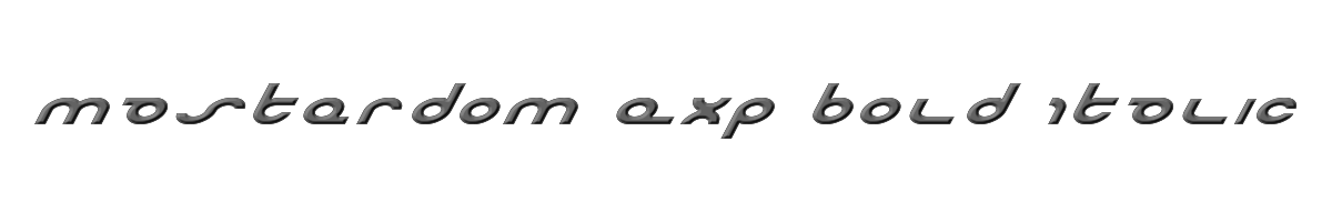 Masterdom Exp Bold Italic 