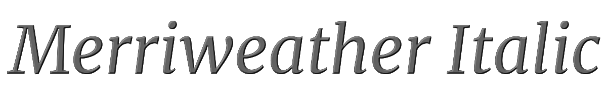 Merriweather Italic 
