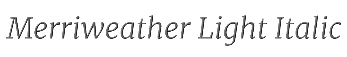 Merriweather Light Italic 