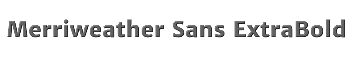Merriweather Sans ExtraBold 