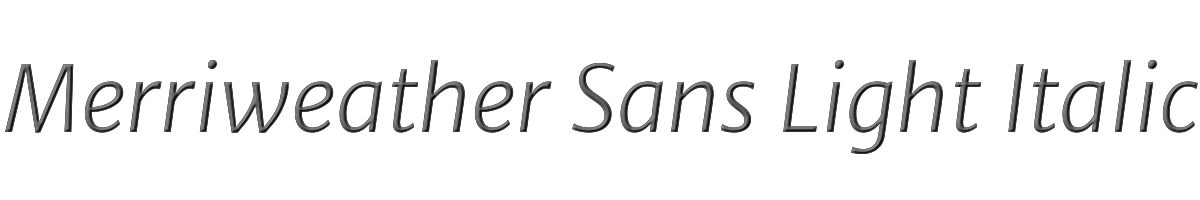 Merriweather Sans Light Italic 