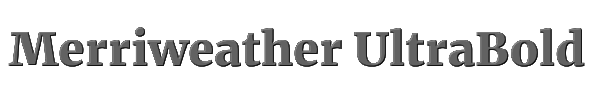 Merriweather UltraBold 
