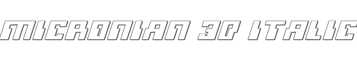 Micronian 3D Italic 