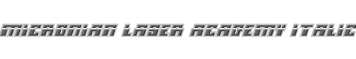 Micronian Laser Academy Italic 