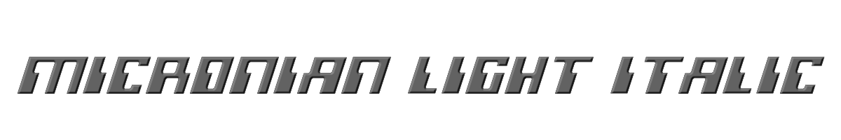 Micronian Light Italic 
