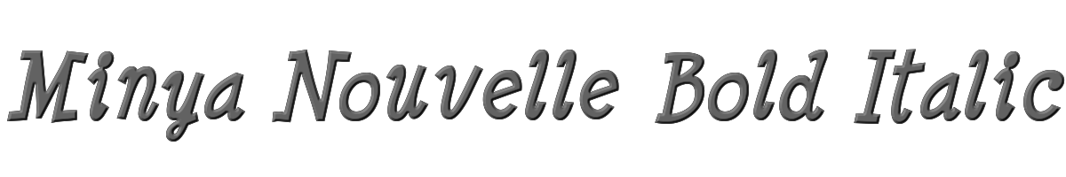 Minya Nouvelle Bold Italic 