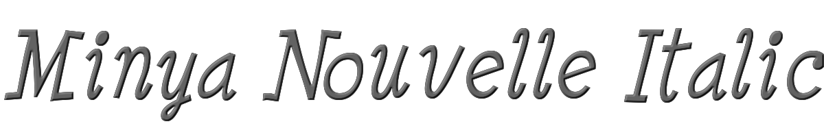 Minya Nouvelle Italic 