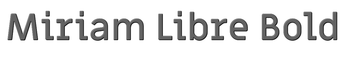 Miriam Libre Bold 