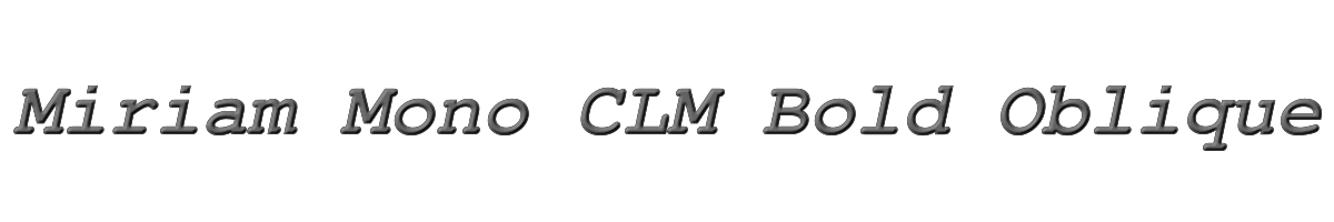 Miriam Mono CLM Bold Oblique 