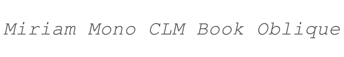 Miriam Mono CLM Book Oblique 