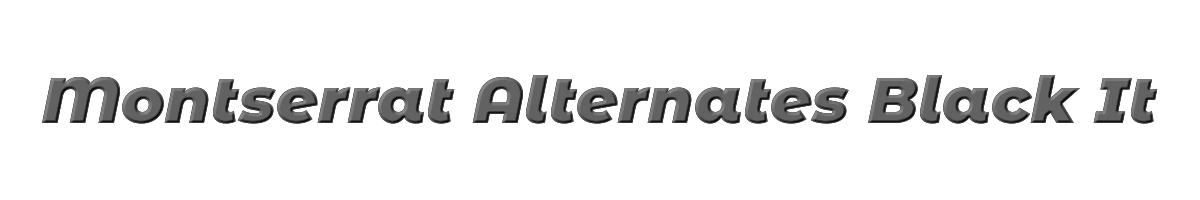 Montserrat Alternates Black Italic 
