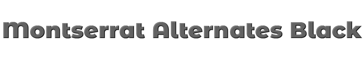 Montserrat Alternates Black 