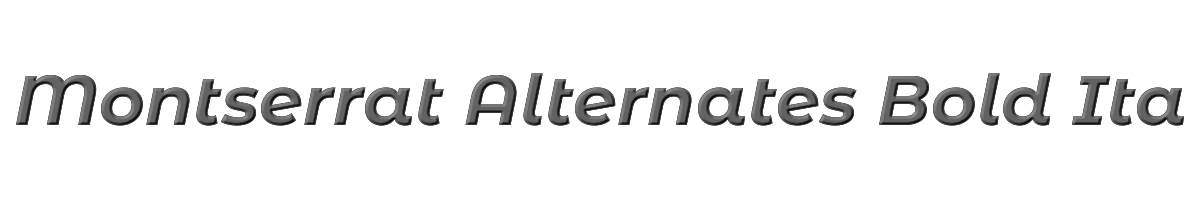 Montserrat Alternates Bold Italic 