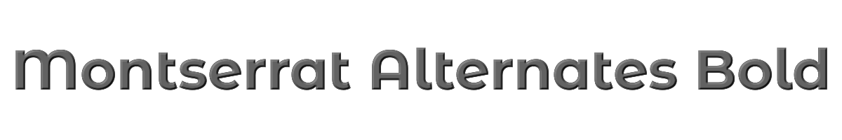 Montserrat Alternates Bold 