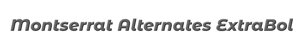 Montserrat Alternates ExtraBold Italic 