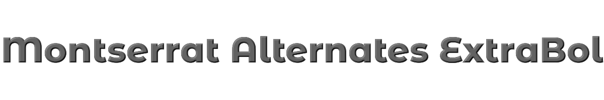 Montserrat Alternates ExtraBold 