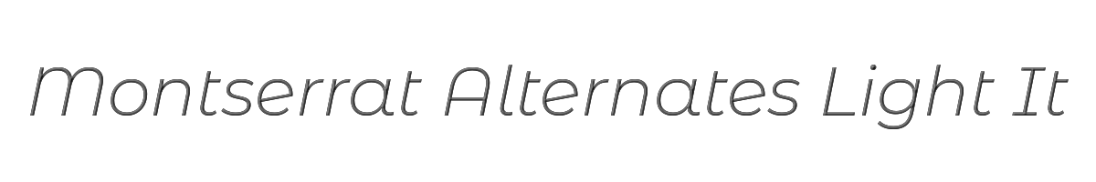 Montserrat Alternates Light Italic 