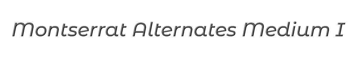 Montserrat Alternates Medium Italic 