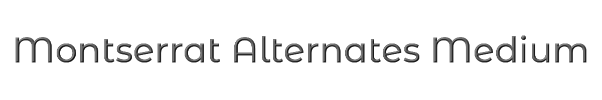 Montserrat Alternates Medium 