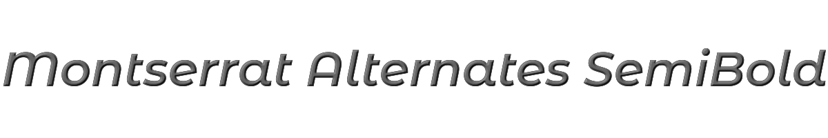 Montserrat Alternates SemiBold Italic 