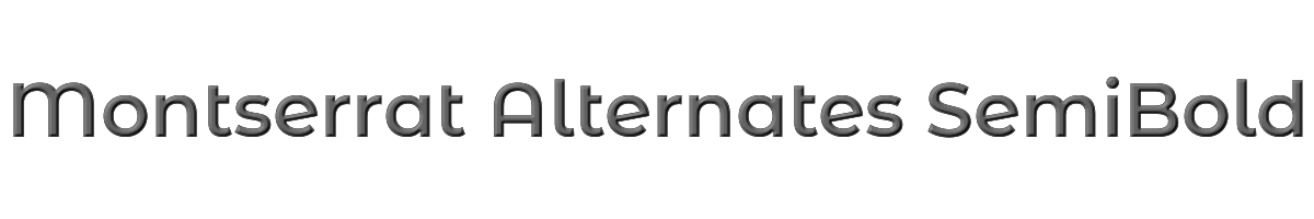 Montserrat Alternates SemiBold 