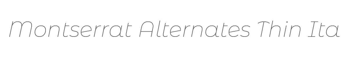 Montserrat Alternates Thin Italic 