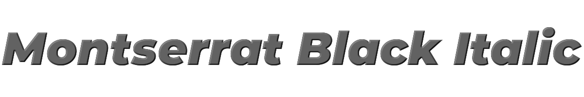 Montserrat Black Italic 