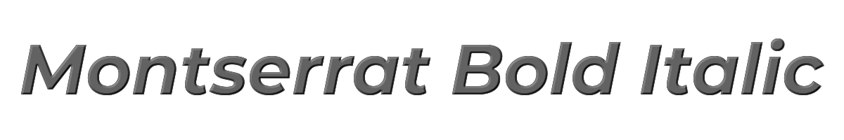 Montserrat Bold Italic 