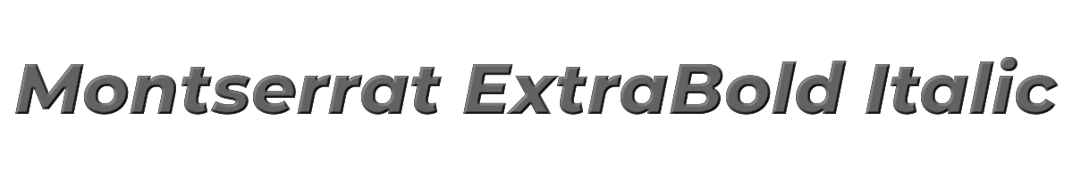 Montserrat ExtraBold Italic 