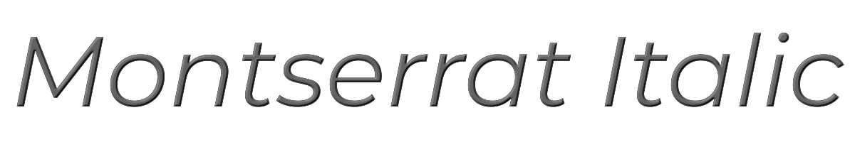 Montserrat Italic 