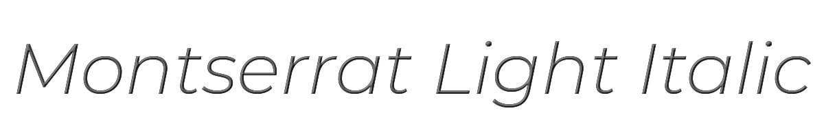 Montserrat Light Italic 