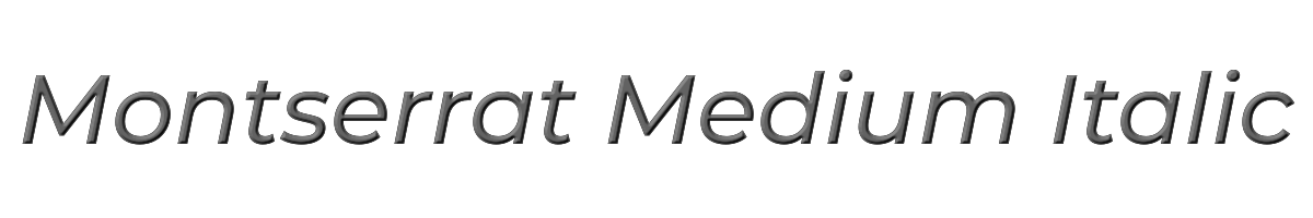 Montserrat Medium Italic 