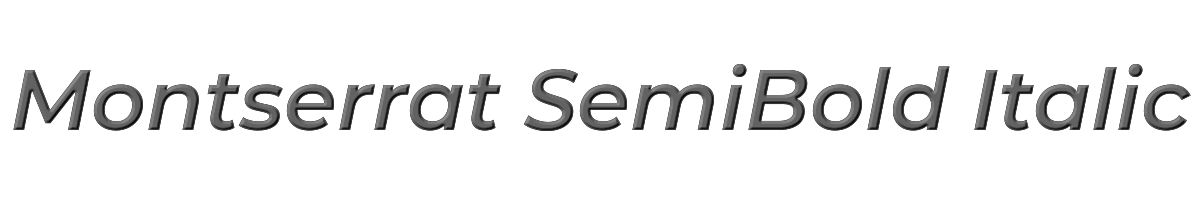 Montserrat SemiBold Italic 