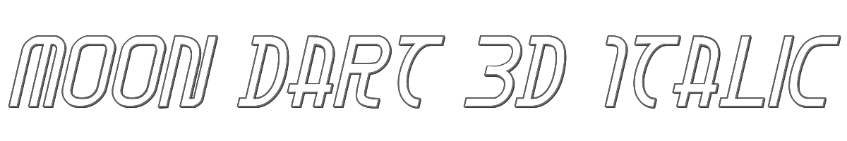 Moon Dart 3D Italic 