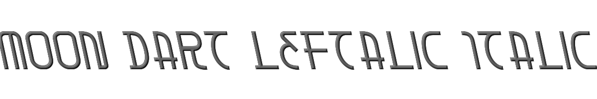 Moon Dart Leftalic Italic 