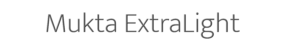 Mukta ExtraLight 
