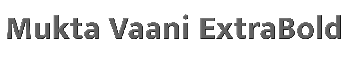 Mukta Vaani ExtraBold 
