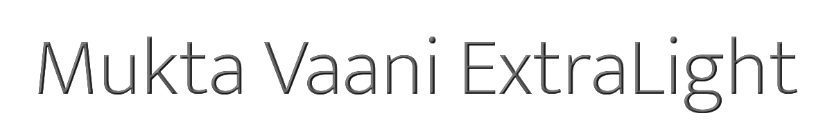 Mukta Vaani ExtraLight 