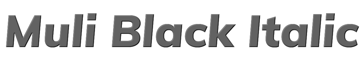 Muli Black Italic 