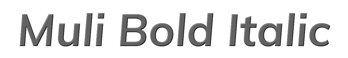 Muli Bold Italic 