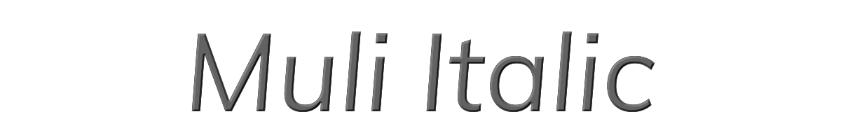 Muli Italic 