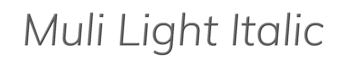 Muli Light Italic 