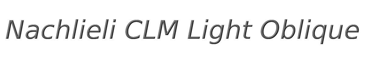 Nachlieli CLM Light Oblique 