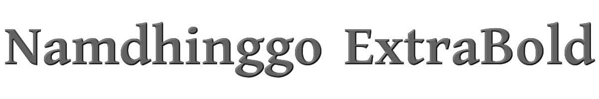 Namdhinggo ExtraBold 