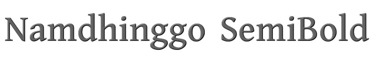 Namdhinggo SemiBold 