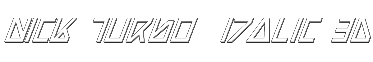 Nick Turbo  Italic 3D 