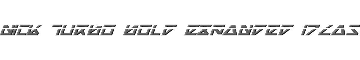 Nick Turbo Bold Expanded ItLas Bold ExpandedItLas 