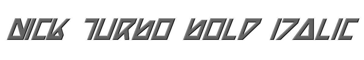 Nick Turbo Bold Italic 