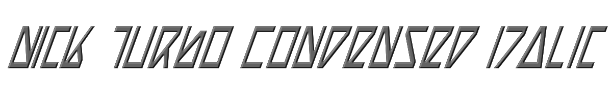 Nick Turbo Condensed Italic 