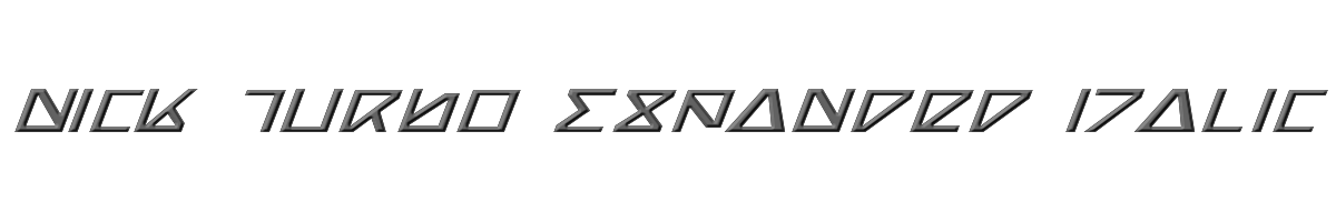 Nick Turbo Expanded Italic 
